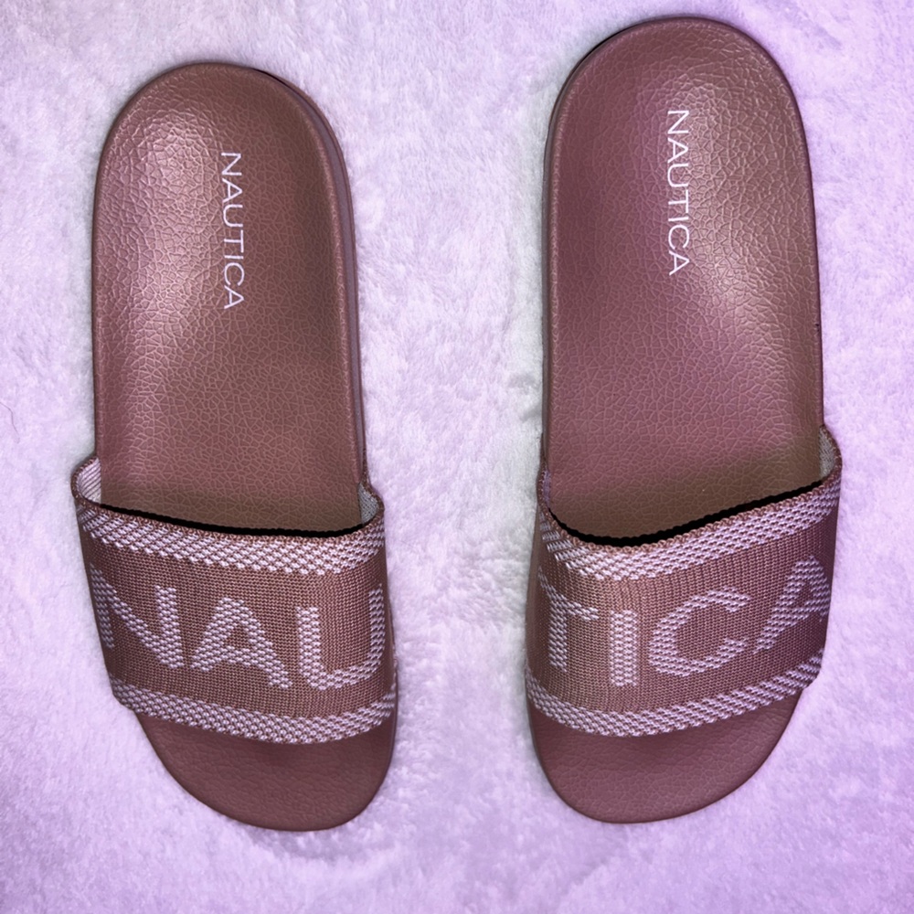 Nautica Tan Slide Sandals